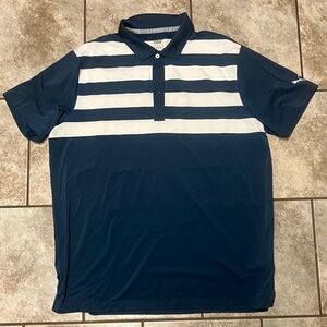 Puma Navy and White Polo Shirt - XL